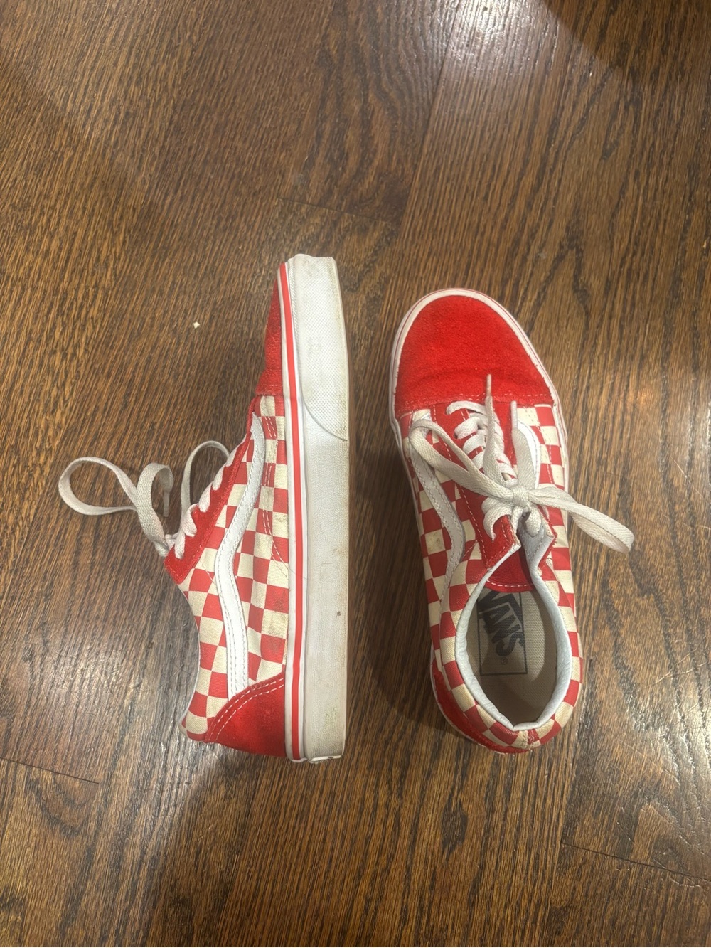 Vans Red & White Checkerboard Old Skool Sneakers